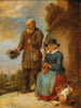 Stary małżeństwo żebrzące na ulicy - David Teniers młodszy — widok dzieła