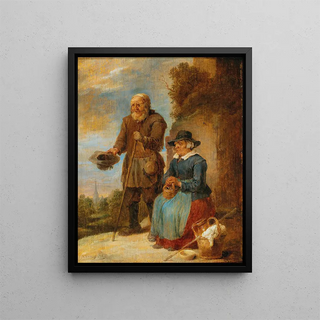 David Teniers The Younger - An Old Couple Begging On The Street.webp