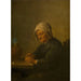 Reprodukcja obrazu Stara kobieta krojąca tytoń - David Teniers młodszy