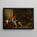 Gospodarza w tawernie zapalającego fajkę - David Teniers młodszy — oprawiony obraz na ścianie
