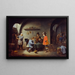 Scena z gry w gospodzie - David Teniers młodszy — oprawiony obraz na ścianie