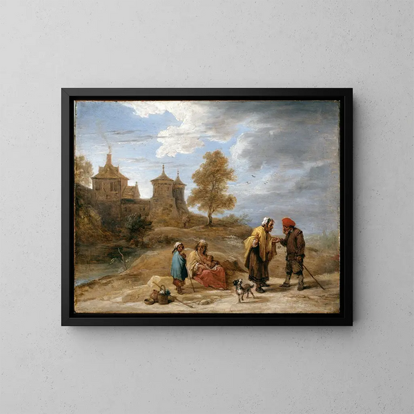 Gitanes dans un paysage - David Teniers le Jeune — oprawiony obraz na ścianie