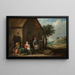 Wieśniaka przy drzwiach chaty z kobietą siedzącą i dzieckiem - David Teniers młodszy — oprawiony obraz na ścianie