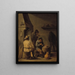 La tabagie - David Teniers młodszy — oprawiony obraz na ścianie