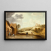 pejzaż z chłopami grającymi w bule przed karczmą - David Teniers młodszy — oprawiony obraz na ścianie