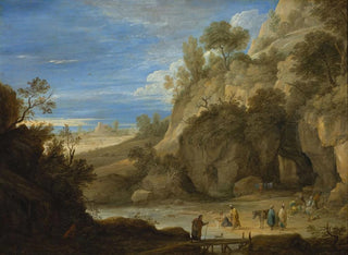 pejzażowy z obozem cygańskim - David Teniers młodszy — widok dzieła