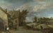 Wieśniacy grający w bule przed gospodą wiejską - David Teniers młodszy — widok dzieła