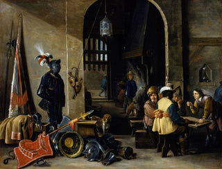 Żołnierzy grających w kości - David Teniers młodszy — widok dzieła