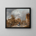 Żołnierzy plądrujących wioskę - David Teniers młodszy — oprawiony obraz na ścianie