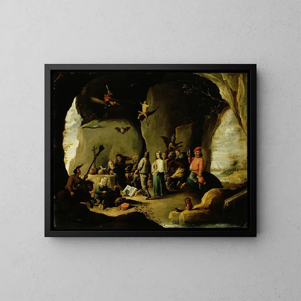 La Tentation de Saint Antoine - David Teniers le Jeune — oprawiony obraz na ścianie