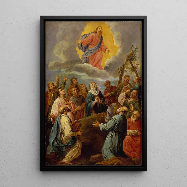 Wniebowstąpienia według Leandro Bassano - David Teniers młodszy — oprawiony obraz na ścianie