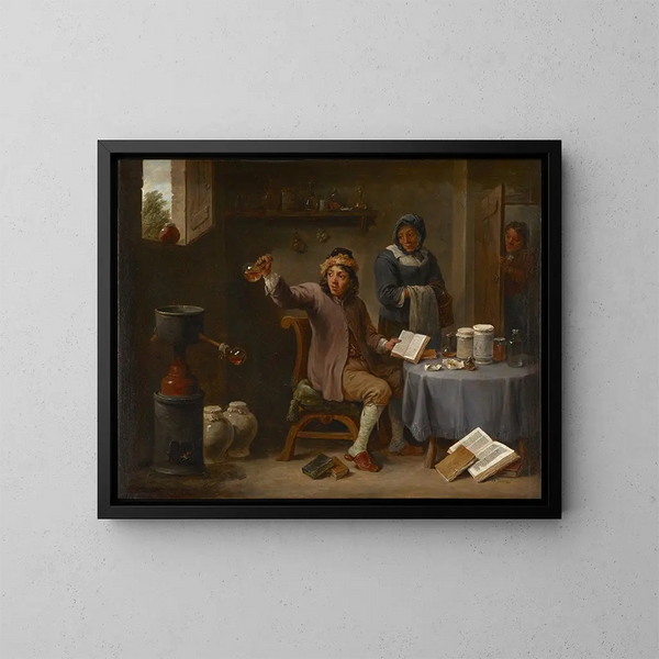La Consultation - David Teniers le Jeune — oprawiony obraz na ścianie