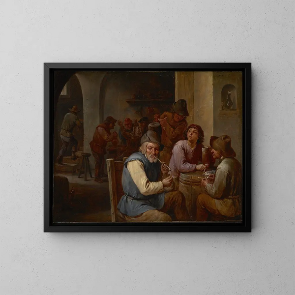 Le Pub de Campagne - David Teniers le Jeune — oprawiony obraz na ścianie