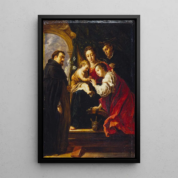 Reprodukcja obrazu Mistyczne Zaślubiny Świętej Katarzyny według Fetti - David Teniers Młodszy