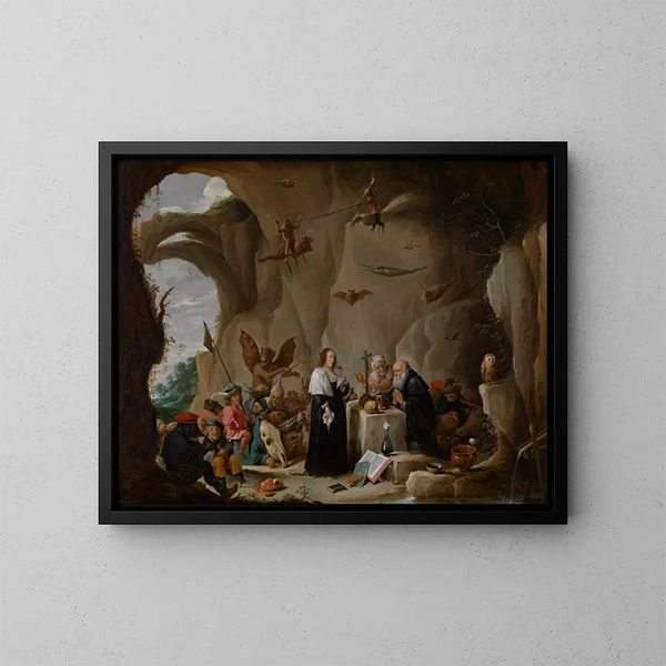La Tentation de saint Antoine le Grand - David Teniers le Jeune — oprawiony obraz na ścianie