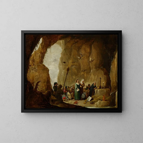 La Tentation de Saint Antoine - David Teniers le Jeune — oprawiony obraz na ścianie