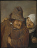 Dwóch chłopów z kieliszkiem wina - David Teniers młodszy — widok dzieła