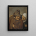 Dwóch chłopów z kieliszkiem wina - David Teniers młodszy — oprawiony obraz na ścianie