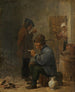 Dwóch rolników palących przy ogniu węglowym - David Teniers młodszy — widok dzieła
