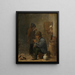 Dwóch rolników palących przy ogniu węglowym - David Teniers młodszy — oprawiony obraz na ścianie