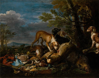 David de Coninck - Hunting Still Life with Dogs.webp