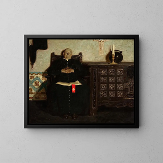 Kapłan w hiszpańskim mieście - Dean Cornwell — oprawiony obraz na ścianie