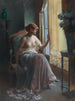 Dama w boudoirze - Delphin Enjolras — widok dzieła
