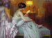 Czytanie przy świetle lampy - Delphin Enjolras — widok dzieła