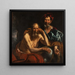 Demokryt i Heraklit - Jacob Jordaens — oprawiony obraz na ścianie