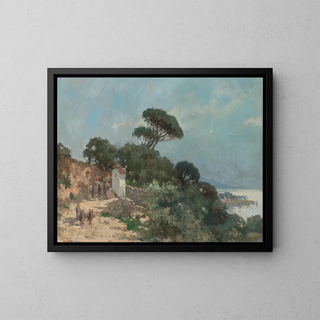 Desiderius Fangh - Southern landscape with donkeys.webp