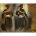 Reprodukcja obrazu dwóch studiów nad indyjskim mężczyzną stojącym z Kalkuty - Eugène Delacroix