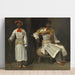 Reprodukcja obrazu Dwa studia indyjskiego z Kalkuty, siedzącego i stojącego - Eugène Delacroix