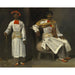 Reprodukcja obrazu Dwa studia indyjskiego z Kalkuty, siedzącego i stojącego - Eugène Delacroix