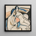 dwóch kobiet siedzących w studio - Ernst Ludwig Kirchner — oprawiony obraz na ścianie