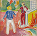 dwóch kobiet przy schodach werandy - Edvard Munch — widok dzieła