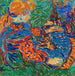 Dwie dziewczynki bawiące się z kotami - Ernst Ludwig Kirchner — widok dzieła