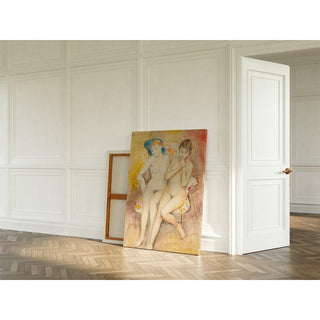 Deux filles sur une chaise - Nils Dardel | Reproduction Tableau Décoration murale affiche copie