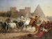 Przewóz bydła przed Porta San Paolo i piramidą Cestius w Rzymie - Dietrich Wilhelm Lindau — widok dzieła