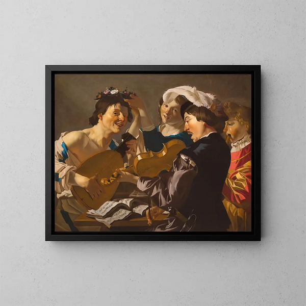 Le Concert - Dirck van Baburen — oprawiony obraz na ścianie