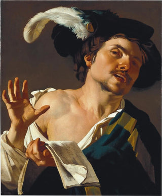 Dirck Van Baburen - Young Man Singing.webp