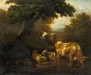Dirck van Bergen - Cattle at the Watering Place.webp