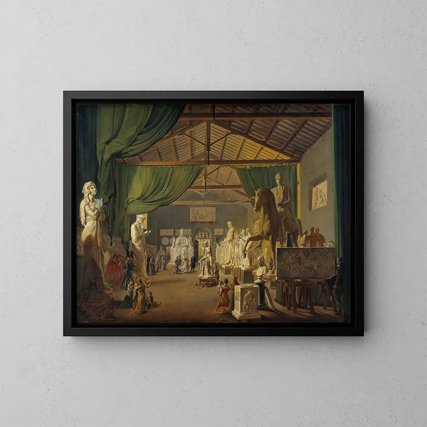 Wizyta papieża Leona XII w warsztatach Thorvaldsena na placu Barberini, 18 października 1896 - Ditlev Martens — oprawiony obraz na ścianie