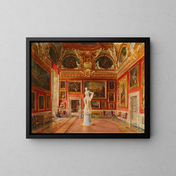 Sala Jowisza w pałacu Pitti we Florencji - Domenico Caligo — oprawiony obraz na ścianie