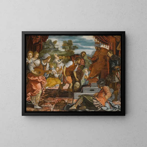 Le Triomphe de David - Domenico Tintoretto — oprawiony obraz na ścianie