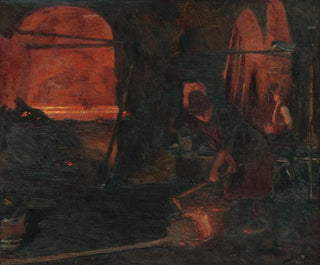 Scena z kuźni - Dominik Skutecký — widok dzieła
