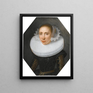Dutch School - Portrait Of A Lady With A White Ruff.webp