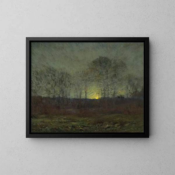 Wschód księżyca - Dwight William Tryon — oprawiony obraz na ścianie
