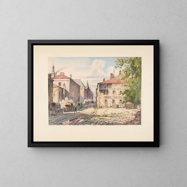 Verdun, rue Saint-Paul - E. Tatin — oprawiony obraz na ścianie