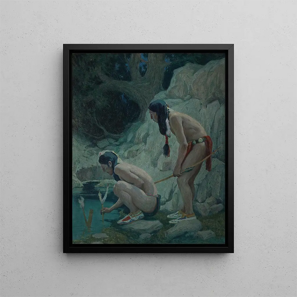 Eaux sacrées - Eanger Irving Couse — oprawiony obraz na ścianie