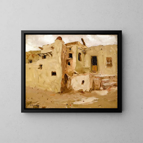 Pueblo de Walpi - Eanger Irving Couse — oprawiony obraz na ścianie